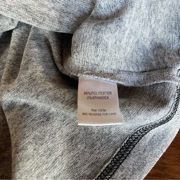 One World Grey Long Sleeve Top Blue Purple Paisley Studs Boho Casual size small - Picture 12 of 15